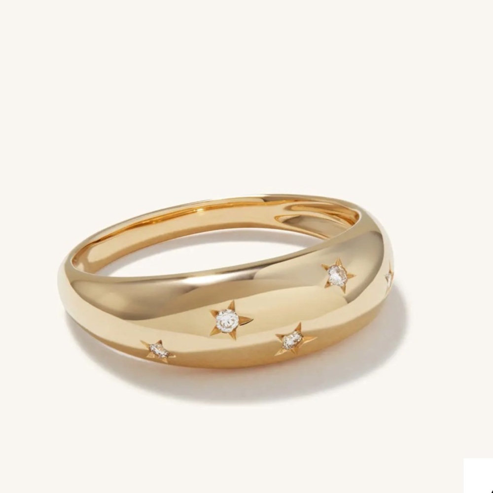 Mejuri star dome ring 14k gold